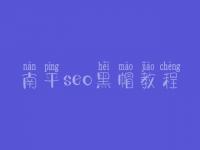 南平seo黑帽教程_高阶黑帽实操
