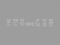 乐东学seo培训班，网站优化基础教程