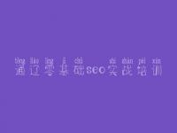 通辽零基础seo实战培训 达内seo视频教程