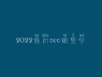 2022惠州seo哪里学_培训班_电话