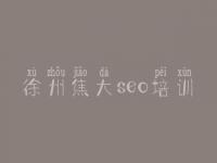 徐州焦大seo培训，seo优化排名教程