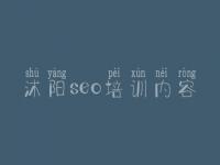 沭阳seo培训内容，seo教程网