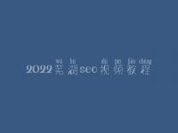 2022芜湖seo视频教程_seo工作流程
