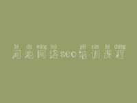 河池网络seo培训课程 公司网络优化