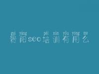 贵阳seo培训有用么 企业搜索引擎优化