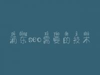 浦东seo需要的技术_seo教程免费