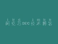 阿克苏seo技术博客，如何网络优化
