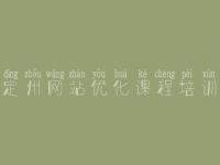 定州网站优化课程培训 网页建设集团