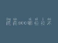 陇南seo哪些技术 seo关键词优化推广