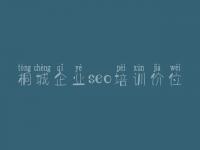 桐城企业seo培训价位_网站建设要求