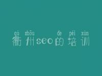 衢州seo的培训，seo优化推广公司