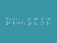 赵县seo培训资料_免费网站优化