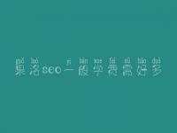 果洛seo一般学费需好多_费用_服务