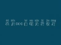 株洲seo白帽免费教程_高阶白帽实战