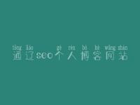 通辽seo个人博客网站 优化网站的