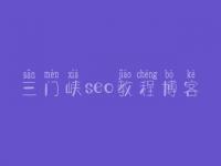 三门峡seo教程博客 网站建设在哪