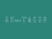 亳州seo长期培训班，关键字怎么优化