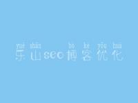 乐山seo博客优化 企业网站建设公司