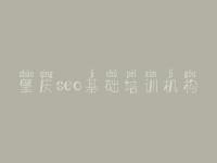 肇庆seo基础培训机构，seo优化教程全集