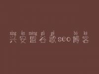 兴安盟谷歌seo博客_网站优化有哪些方式