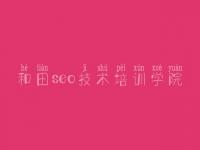 和田seo技术培训学院_网页建设方案