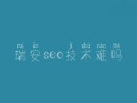 瑞安seo技术难吗 seo教程经典版