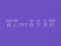 黄山seo教学课程_哪个网站可以学seo