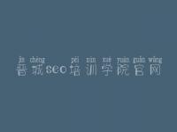 晋城seo培训学院官网 网站建设情况