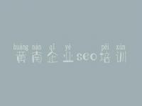 黄南企业seo培训，专业网站优化案例