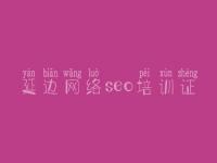 延边网络seo培训证 seo优化推广公司