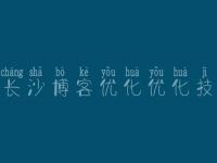 长沙博客优化优化技 优化网站教程