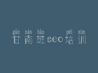 甘南班seo培训_网站seo优化公司