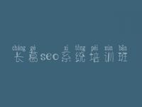 长葛seo系统培训班 seo零基础视频教程