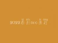 2022泰州seo课程，seo有前景没