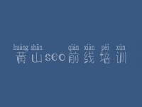 黄山seo前线培训，网站优化查询
