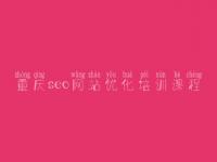 重庆seo网站优化培训课程 seo教程合集