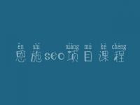 恩施seo项目课程_seo职业具体做什么