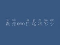 泰州seo价格得多少_服务口碑怎样