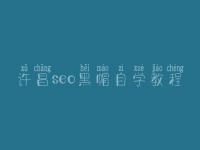 许昌seo黑帽自学教程_精品黑帽实战