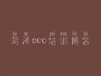 菏泽seo培训博客，本网站建设