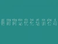 贵阳网站优化培训公司 建站网站建设