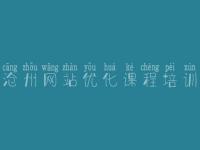 沧州网站优化课程培训_网站网站建设