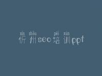忻州seo培训ppt 公司建设网站