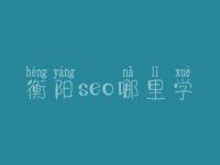 衡阳seo哪里学_课程_联系电话