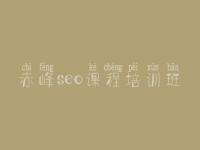 赤峰seo课程培训班_com网站建设