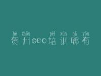 贺州seo培训哪有 如何建设公司网站