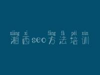 湘西seo方法培训 学习seo教程