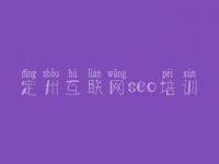 定州互联网seo培训 网站建设哪个好