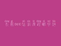 长葛seo培训课程哪学好_seo工作流程