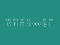 杭州在线seo培训_公司类网站优化